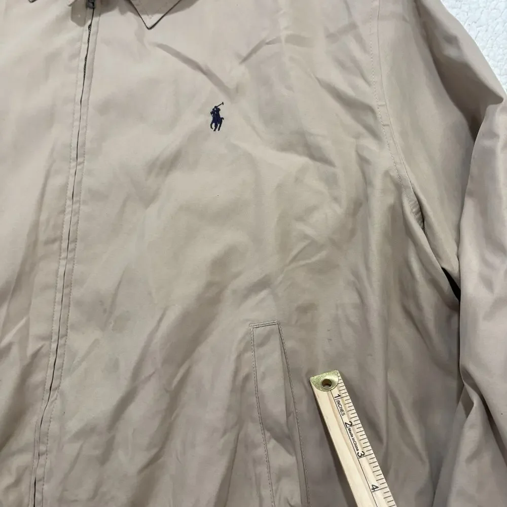 Polo‎ Ralph Lauren Jacket Mens 3XB Khaki Bi-Swing Bomber Plaid Lined Harrington